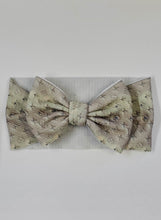 Load image into Gallery viewer, Mint / Beige/ Brown Baby Girl Bows, Customized Baby Girl Headbands, Head Wraps and Bows
