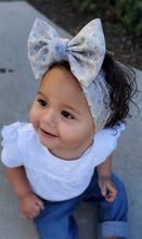 Load image into Gallery viewer, Mint / Beige/ Brown Baby Girl Bows, Customized Baby Girl Headbands, Head Wraps and Bows
