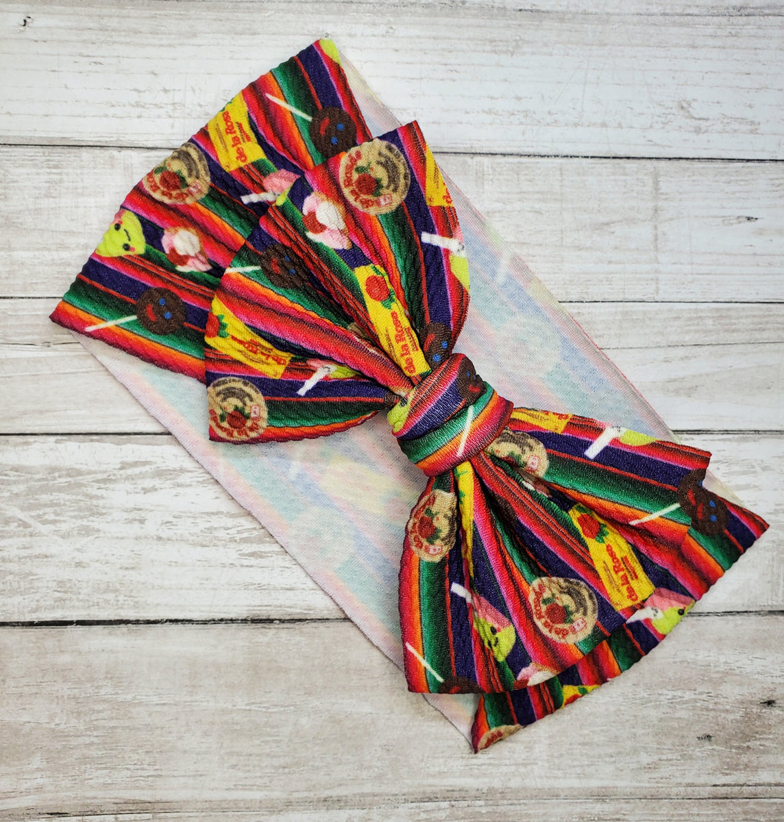 L.V Rainbow Headwrap & Bows – Adoracions Boutique