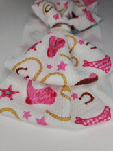 Load image into Gallery viewer, Cow Girl Bows, Cow Girl Baby Headbands, Cow Girl Baby Bows