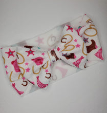 Load image into Gallery viewer, Cow Girl Bows, Cow Girl Baby Headbands, Cow Girl Baby Bows
