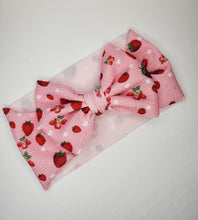 Load image into Gallery viewer, Strawberry Girl Bows, Strawberry Baby Headbands