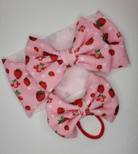 Load image into Gallery viewer, Strawberry Girl Bows, Strawberry Baby Headbands