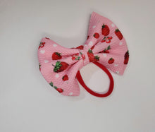 Load image into Gallery viewer, Strawberry Girl Bows, Strawberry Baby Headbands