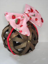 Load image into Gallery viewer, Strawberry Girl Bows, Strawberry Baby Headbands
