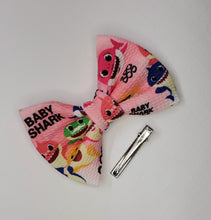 Load image into Gallery viewer, Baby Shark Girl Pink  Bows , Baby Shark Headbands, Head Wrap