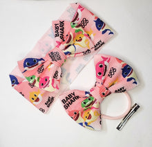 Load image into Gallery viewer, Baby Shark Girl Pink  Bows , Baby Shark Headbands, Head Wrap