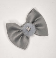 Load image into Gallery viewer, Gray Puffy Bow