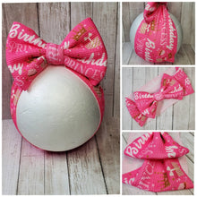 Load image into Gallery viewer, Birthday Princess Bow, Birthday Bow, Princess Bow, Customized Baby Girl Headbands, Head Wraps and Bows