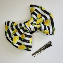 Load image into Gallery viewer, Lemon Baby Bows, Lemon Girl Bows, Lemon & Stripes Girl Bows