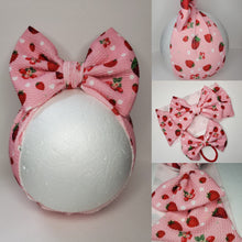 Load image into Gallery viewer, Strawberry Girl Bows, Strawberry Baby Headbands