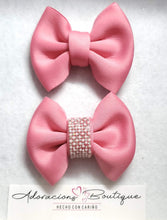 Load image into Gallery viewer, Dark Pink Bling Bow or Headband
