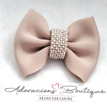 Load image into Gallery viewer, Khaki Bling Bow &amp; Headband
