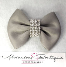 Load image into Gallery viewer, Gray Bling Bow or Headband
