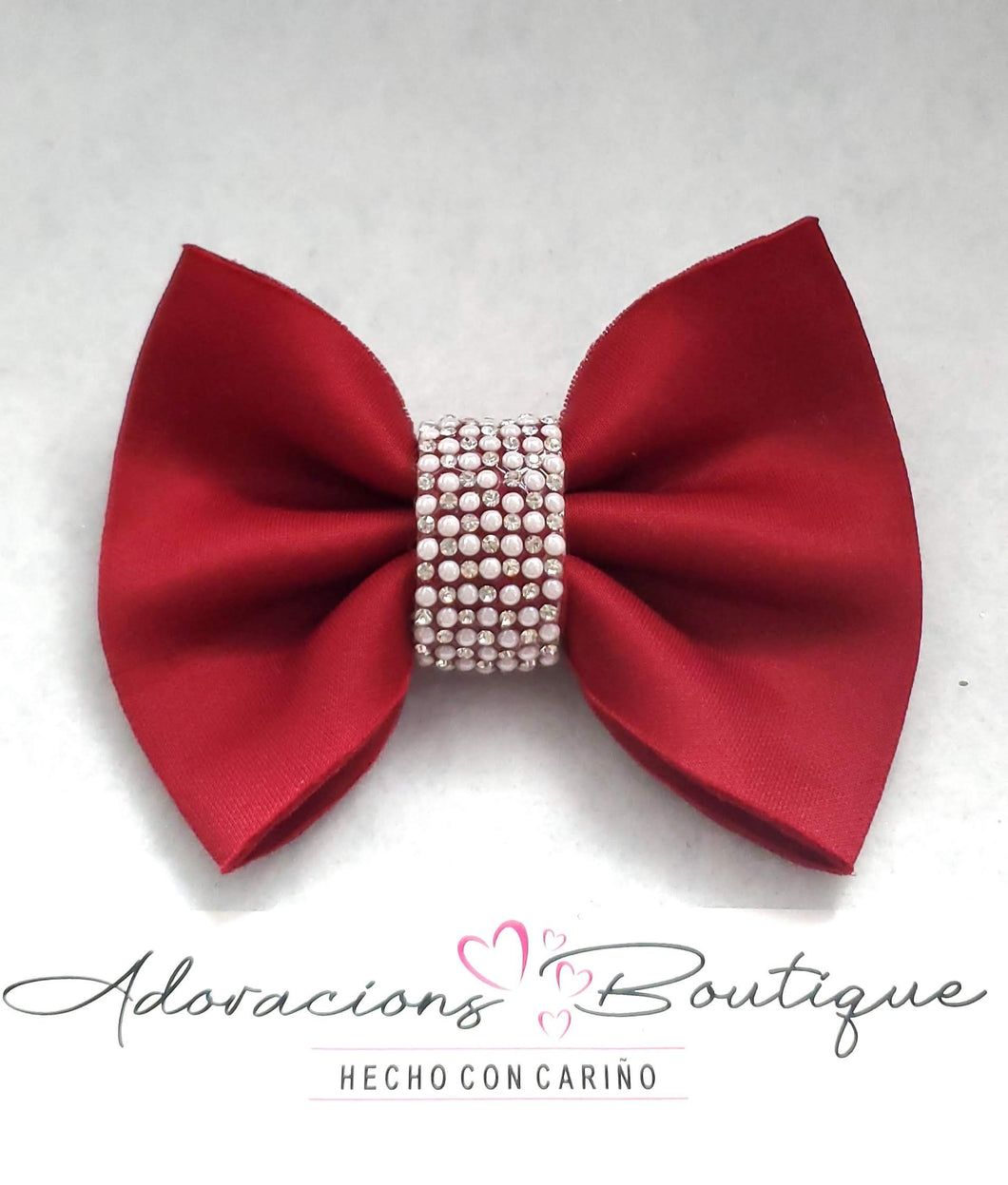 Burgundy Bling Bow or Headband