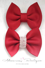 Load image into Gallery viewer, Burgundy Bling Bow or Headband
