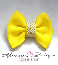 Load image into Gallery viewer, Yellow Bling Bow and Headband
