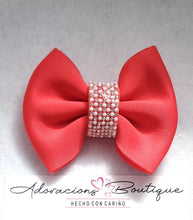 Load image into Gallery viewer, Coral Bling Bow and Headband
