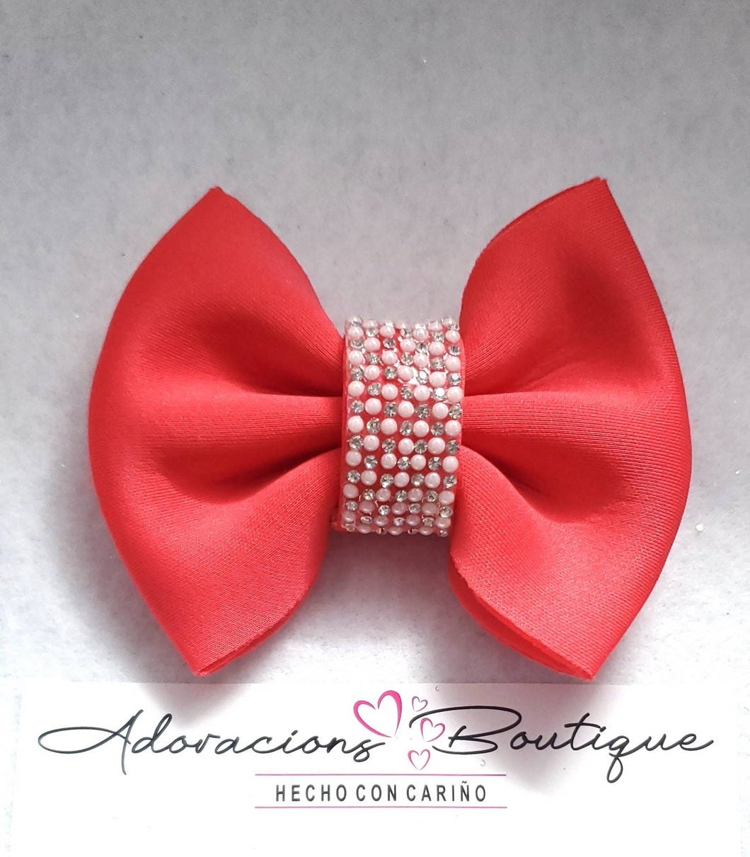 Coral Bling Bow and Headband