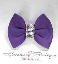 Load image into Gallery viewer, Purple Bling Bow or Headband
