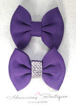 Load image into Gallery viewer, Purple Bling Bow or Headband
