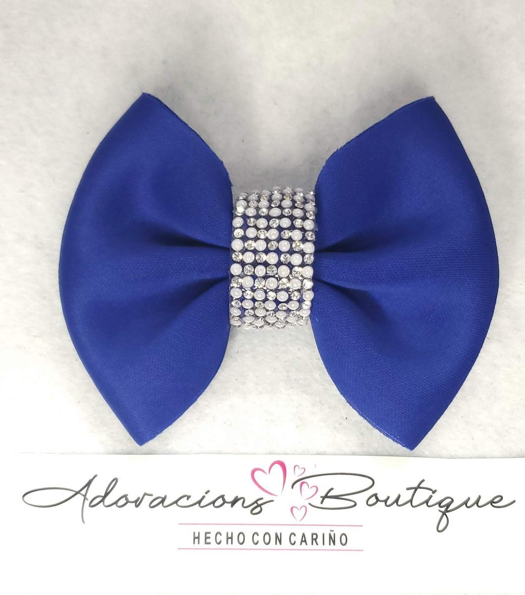 Royal Blue Bling Bow or Headband