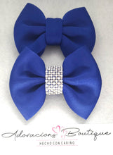 Load image into Gallery viewer, Royal Blue Bling Bow or Headband
