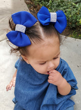 Load image into Gallery viewer, Royal Blue Bling Bow or Headband
