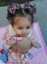 Load image into Gallery viewer, Brown Minnie Baby Girl Bow,Customized Baby Girl Headbands, Head Wraps and Bows
