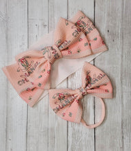 Load image into Gallery viewer, Peach CC Customized Baby Girl Headbands, Head Wraps and Bows
