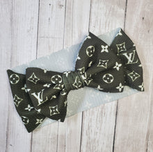 Load image into Gallery viewer, L.V Army Green Headwrap &amp; Bows
