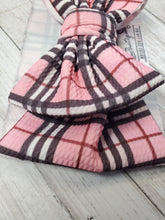 Load image into Gallery viewer, Pink Burberry Inspired Headwrap or Bows
