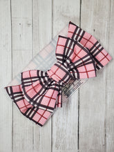 Load image into Gallery viewer, Pink Burberry Inspired Headwrap or Bows
