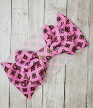 Load image into Gallery viewer, Pink Multi Symbols Baby Girl Bows, Customized Baby Girl Headbands, Head Wraps and Bows
