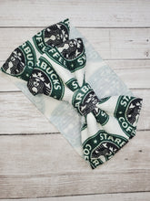 Load image into Gallery viewer, Starbucks Baby Girl Bows, Customized Baby Girl Headbands, Head Wraps and Bows
