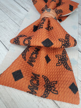 Load image into Gallery viewer, Rusty Orange Designer Inspired MCM Bows, Head Wraps, Headbands
