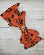 Load image into Gallery viewer, Rusty Orange Designer Inspired MCM Bows, Head Wraps, Headbands
