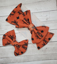 Load image into Gallery viewer, Rusty Orange Designer Inspired MCM Bows, Head Wraps, Headbands
