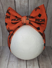 Load image into Gallery viewer, Rusty Orange Designer Inspired MCM Bows, Head Wraps, Headbands
