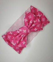 Load image into Gallery viewer, Hot Pink / White  Girl Bows, Customized Baby Girl Headbands, Head Wraps and Bows
