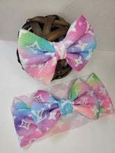 Load image into Gallery viewer, L.V Pastel Rainbow Headwraps &amp; Bows

