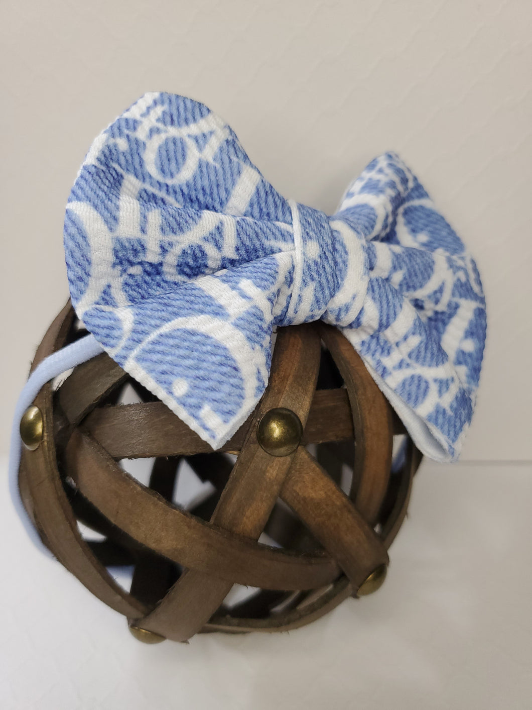 Blue Baby Bows, Light Blue Baby Girl Bows, Customized Baby Girl Headbands, Head Wraps and Bows