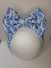 Load image into Gallery viewer, Blue Baby Bows, Light Blue Baby Girl Bows, Customized Baby Girl Headbands, Head Wraps and Bows
