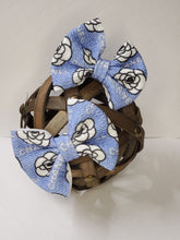 Load image into Gallery viewer, Denim Blue CC  Baby Bow, Customized Baby Girl Headbands, Head Wraps and Bows
