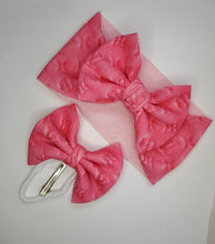 Load image into Gallery viewer, L.V Faded Monogram Headwrap &amp; Bows
