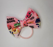 Load image into Gallery viewer, Baby Shark Girl Pink  Bows , Baby Shark Headbands, Head Wrap
