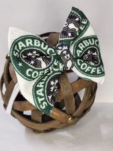 Load image into Gallery viewer, Starbucks Baby Girl Bows, Customized Baby Girl Headbands, Head Wraps and Bows
