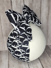 Load image into Gallery viewer, Dior Inspired Black &amp; White  Headwrap , Headband , Bow
