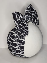 Load image into Gallery viewer, Dior Inspired Black &amp; White  Headwrap , Headband , Bow
