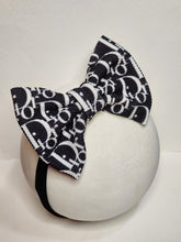 Load image into Gallery viewer, Dior Inspired Black &amp; White  Headwrap , Headband , Bow
